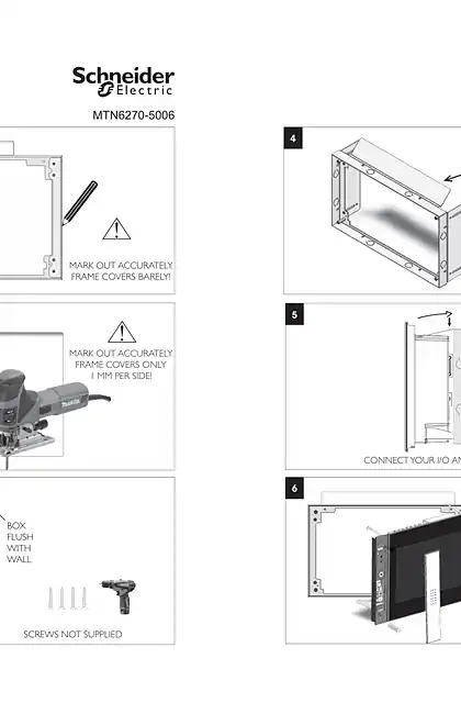 schneider施耐德HW_ U.motion Touch 10 Cavity wall set_ flush mounting